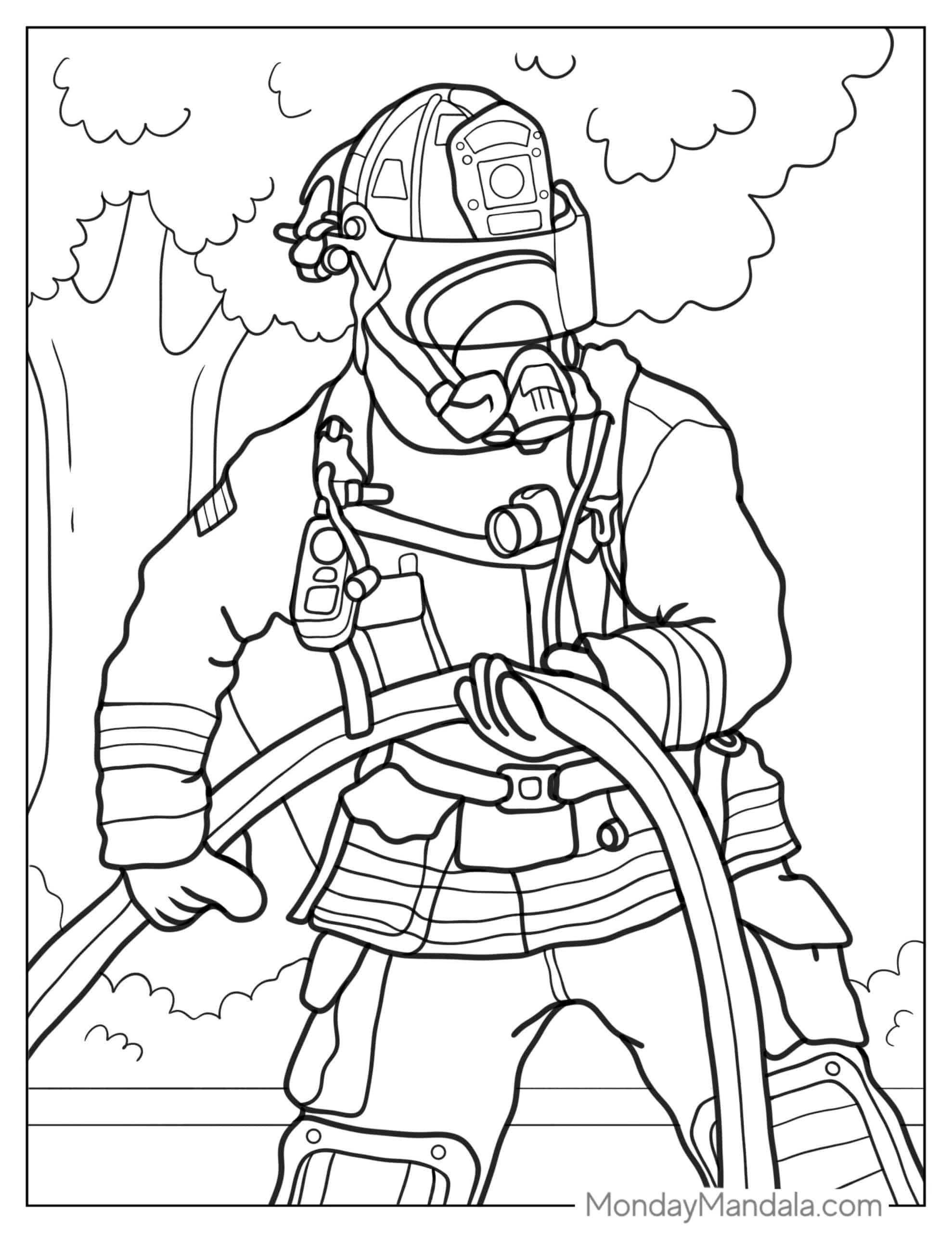 fire coloring pages free printable