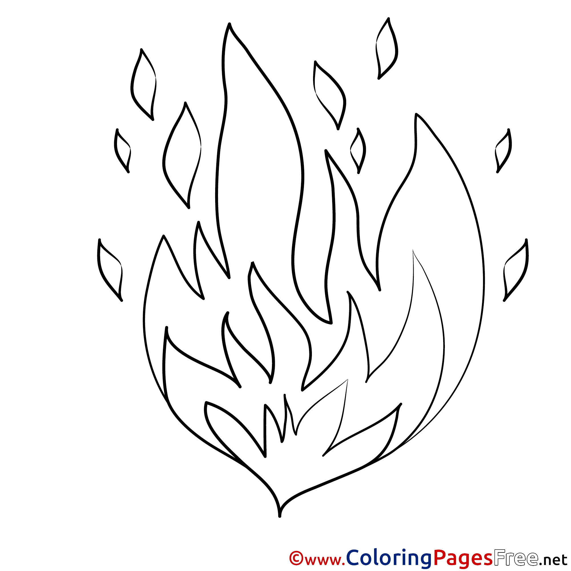free printable fire coloring sheets
