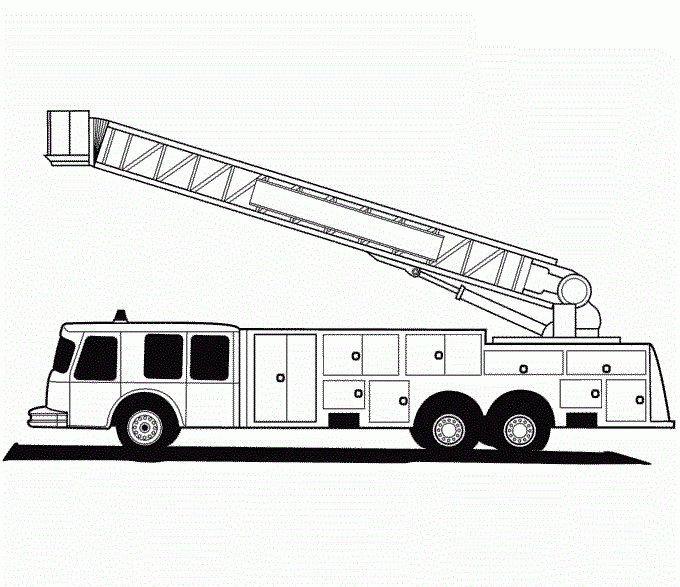 fire truck drawing printable