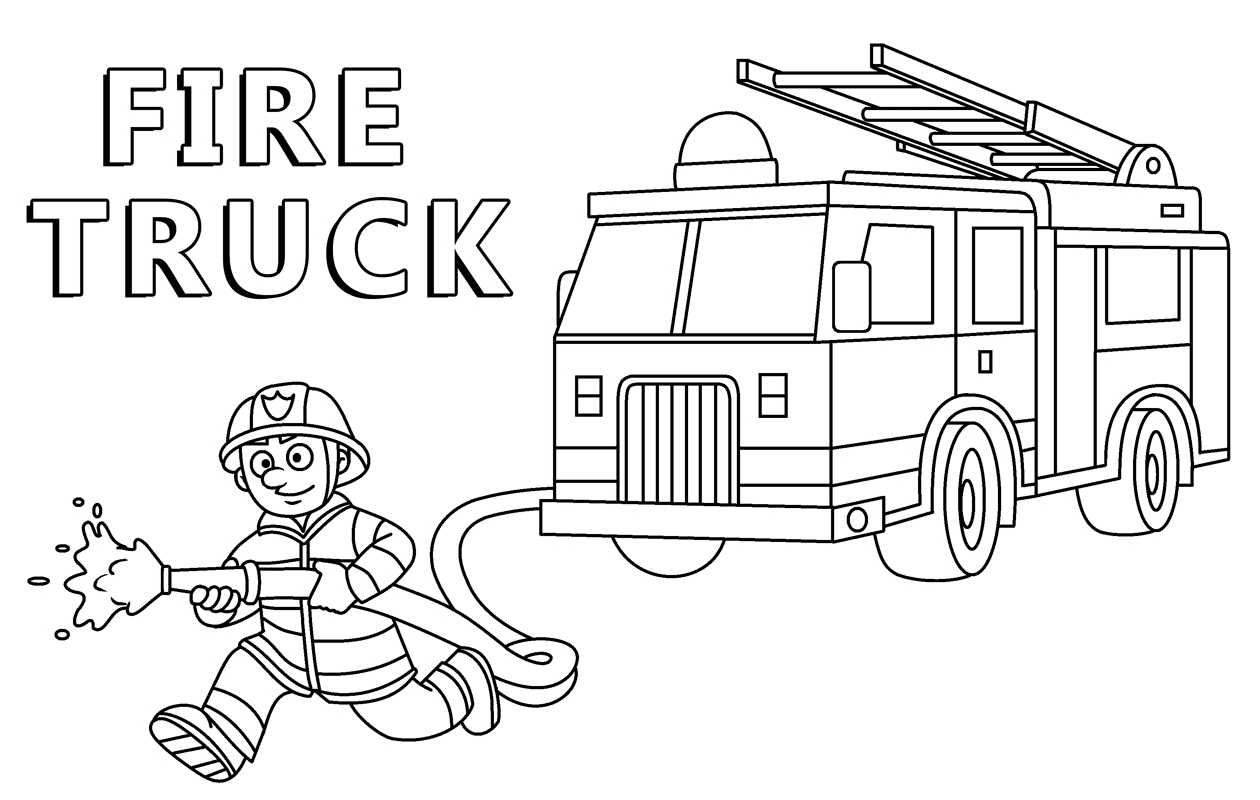 fire truck coloring pages free