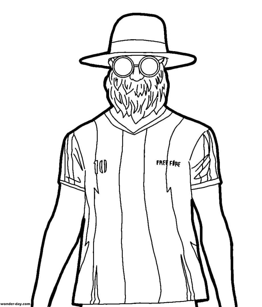 Free Fire Coloring Pages Print For Free In A4 Format