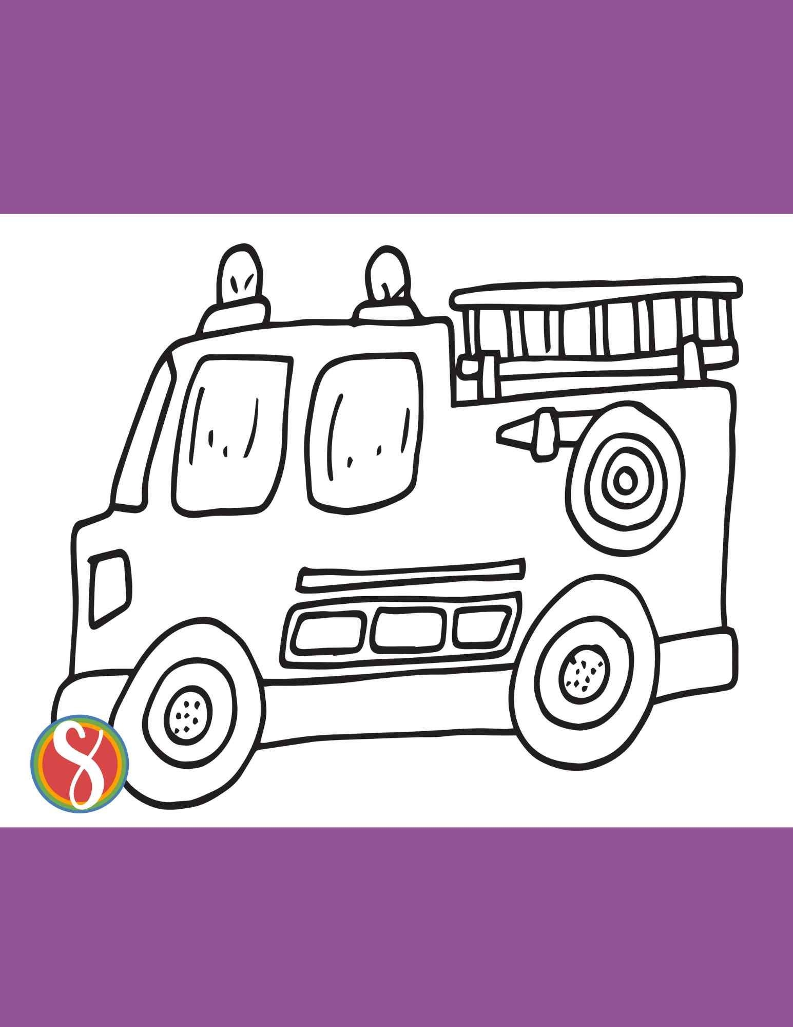 Free Fireman Firetruck Coloring Pages Stevie Doodles