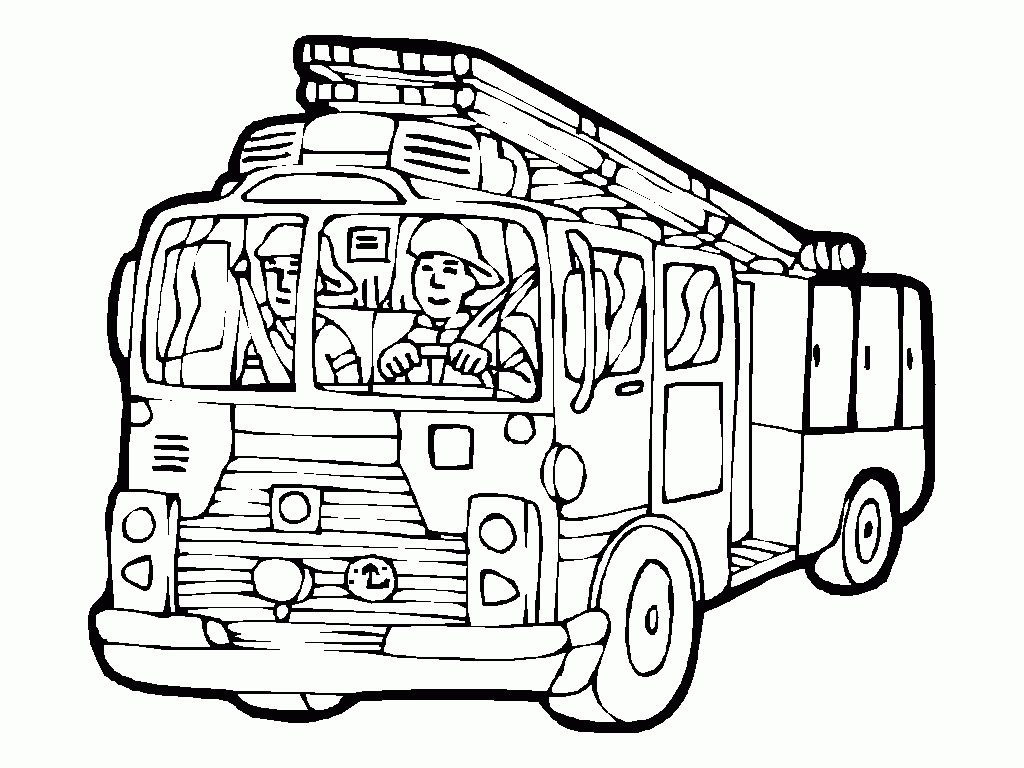 free firetruck coloring pages