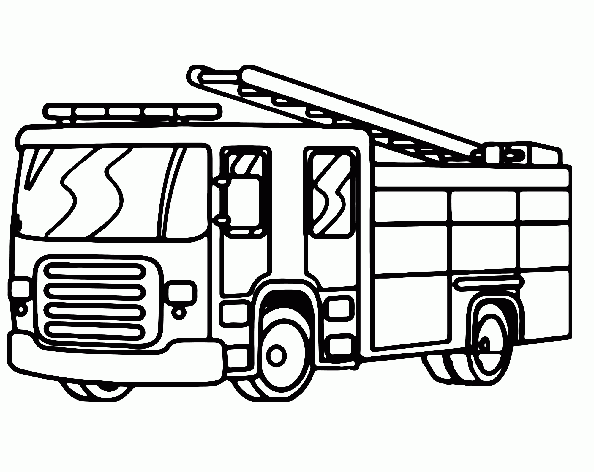 Free Printable Fire Truck Coloring Pages
