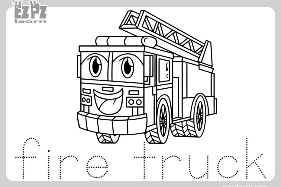 Free Printable Firetruck Coloring Pages For Kids