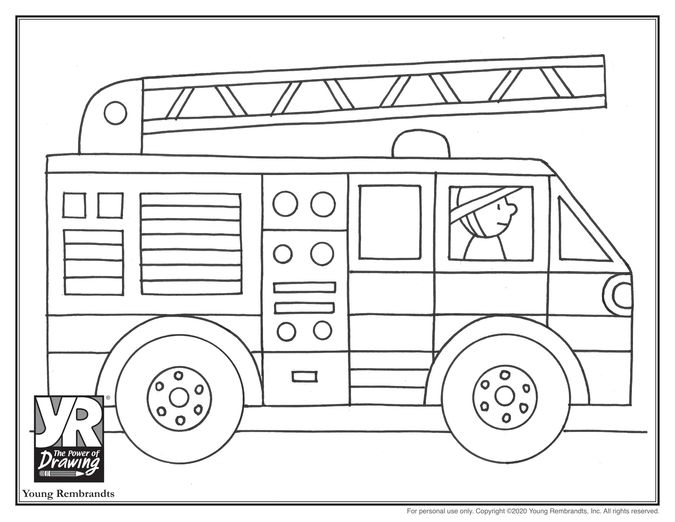 Free Printable Firetruck Coloring Pages For Kids