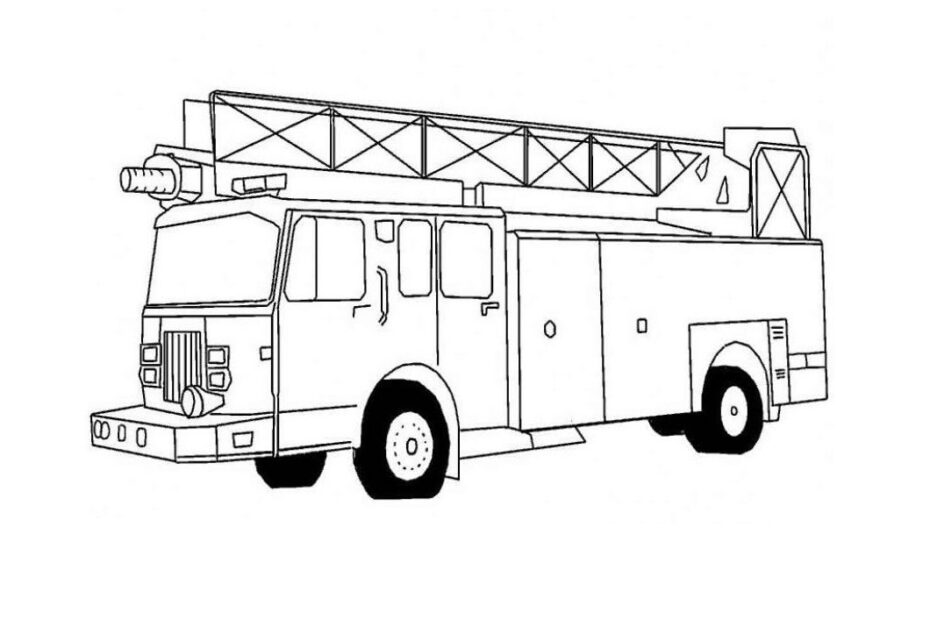 Printable Fire Truck Coloring Page Customize And Print