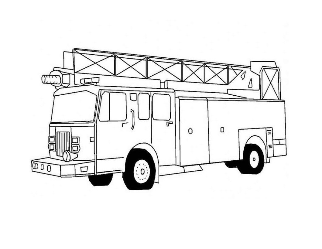 firetruck picture to color