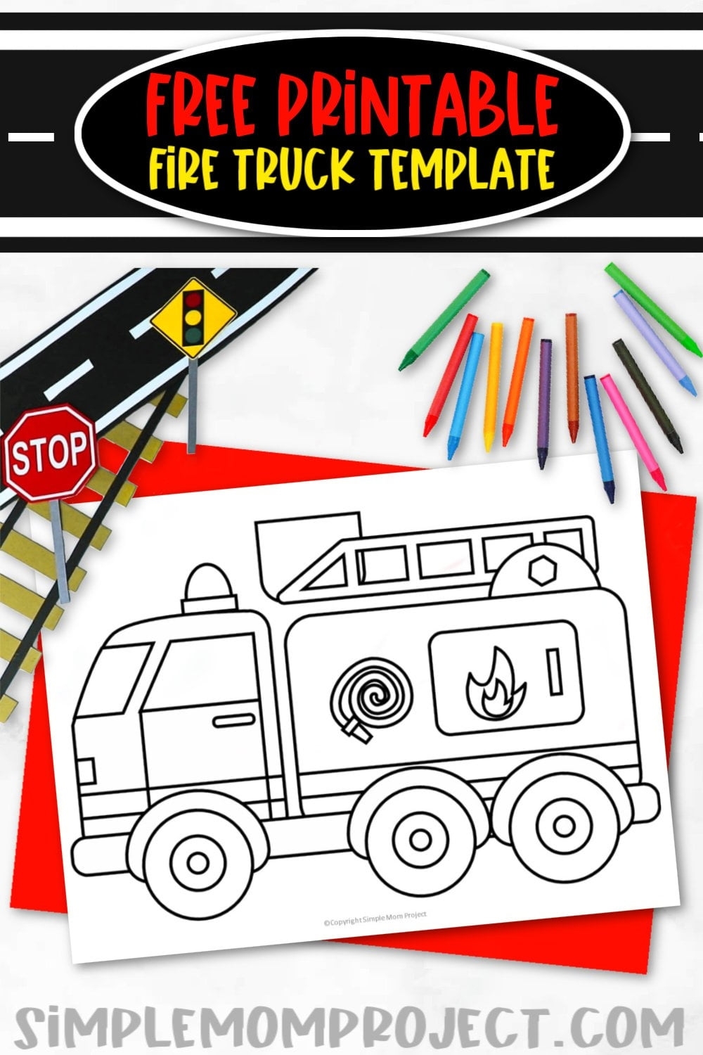 Printable Fire Truck Craft Template Free Printable