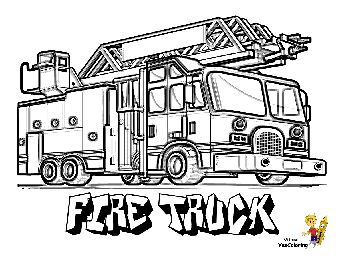 coloring pages for fire trucks