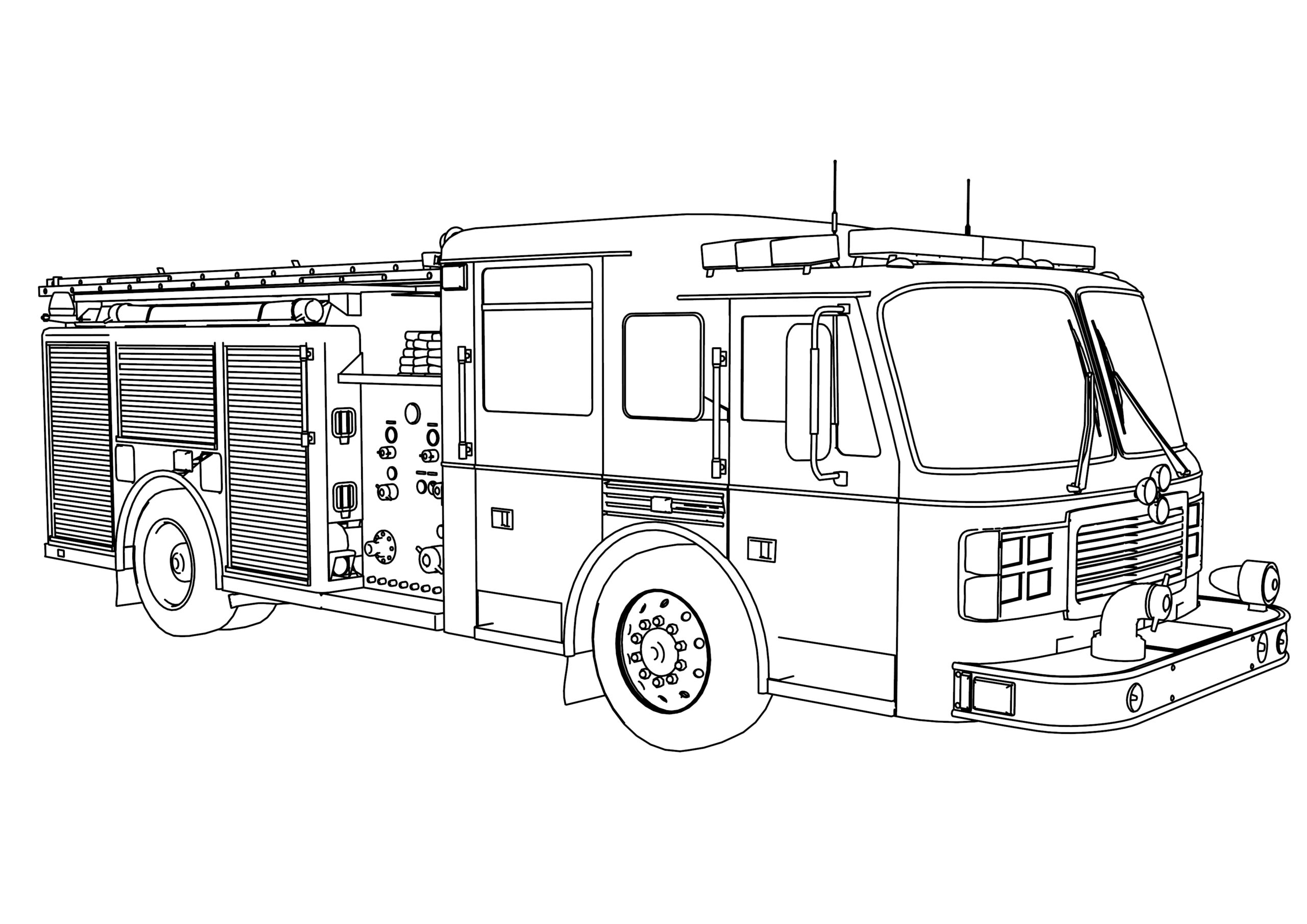 Printable Firetruck