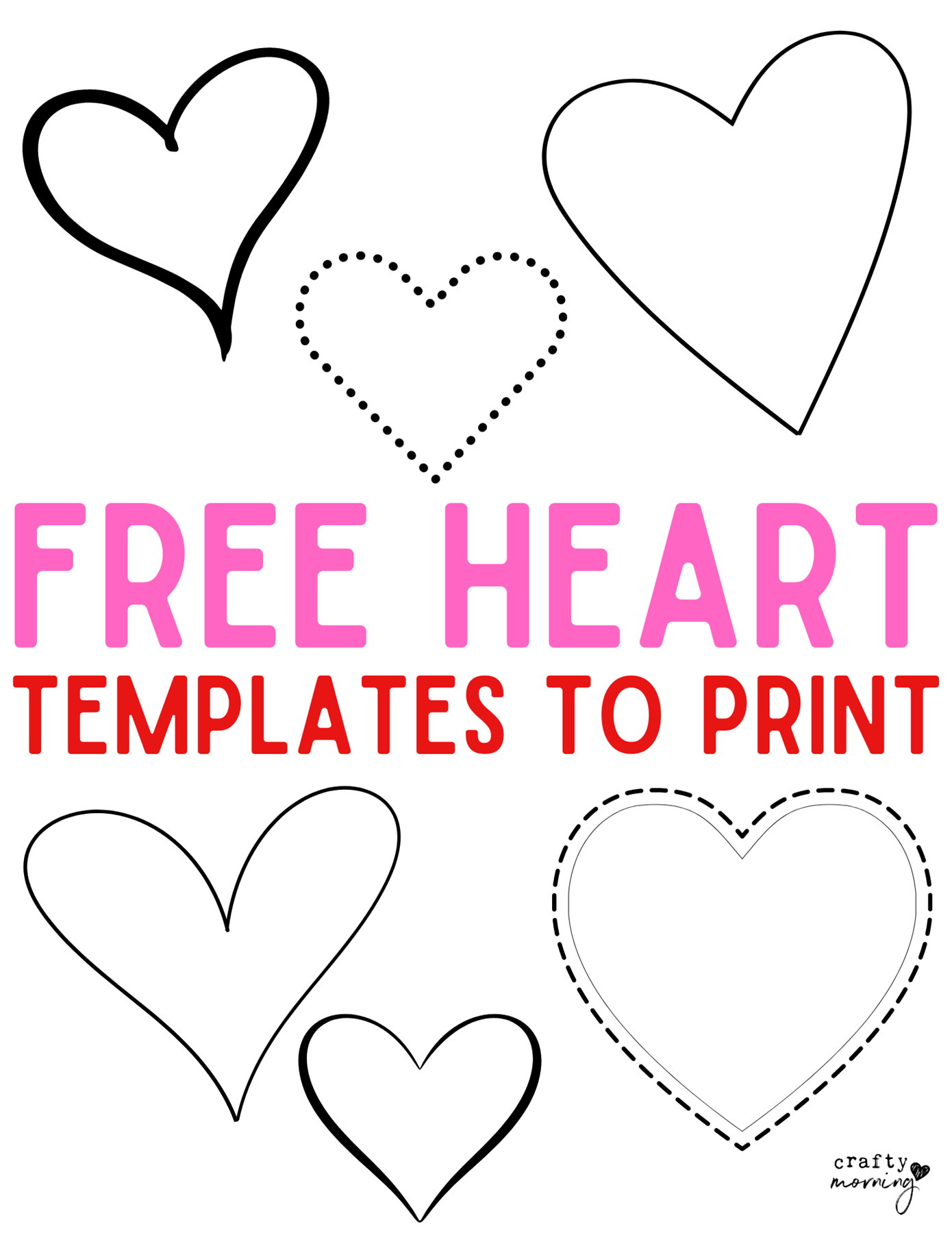 paper crafts printable templates heart
