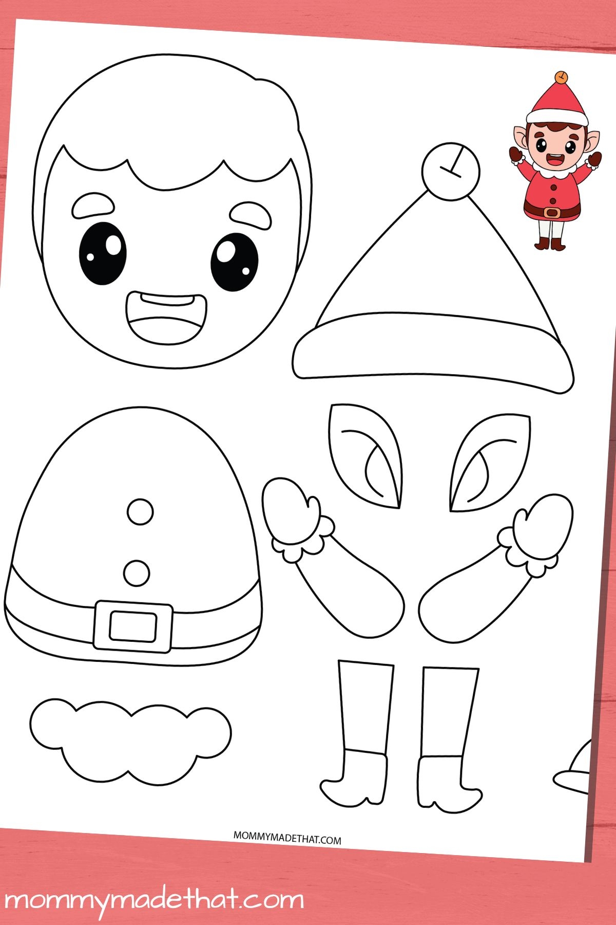 free printable christmas craft template