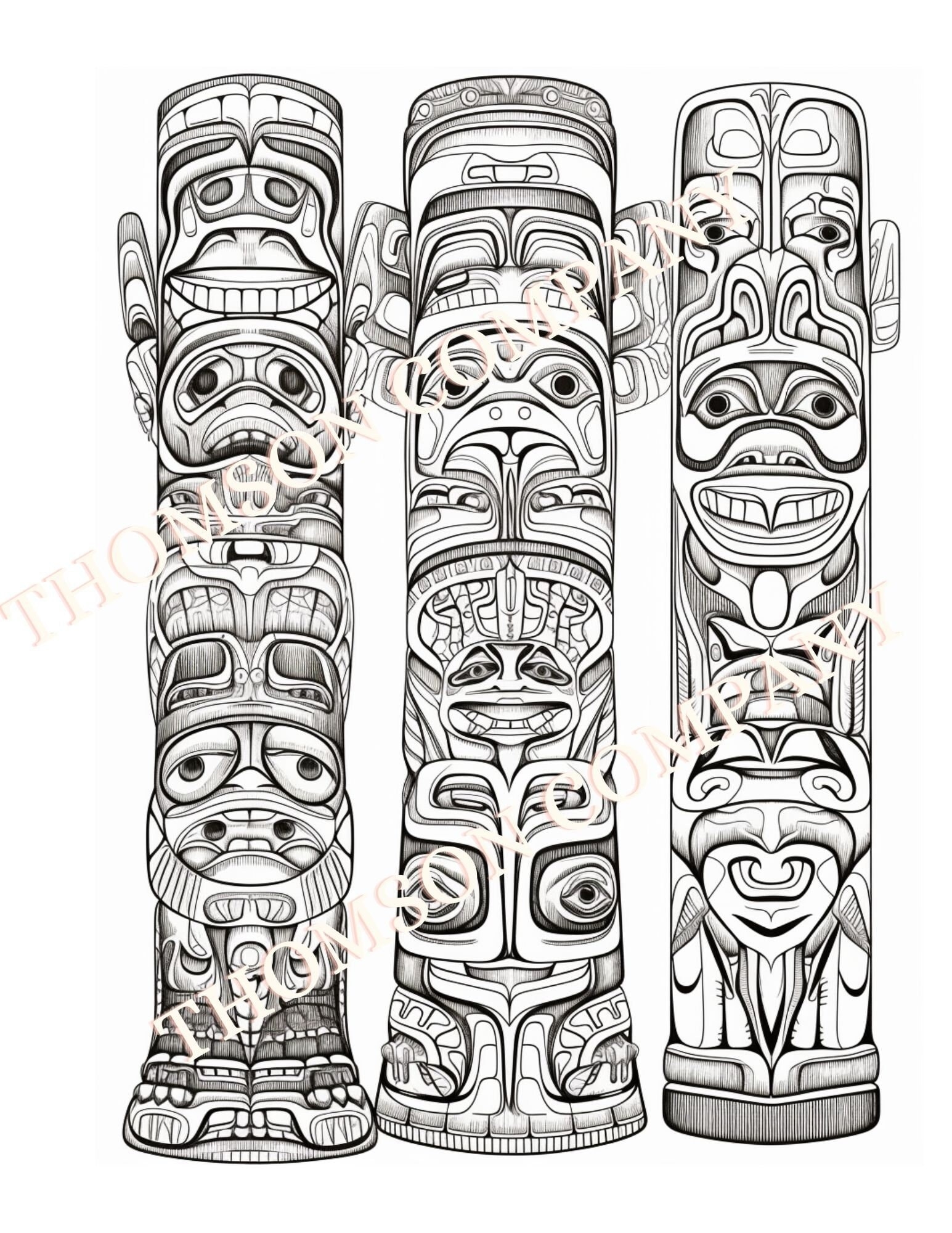printable totem pole craft template