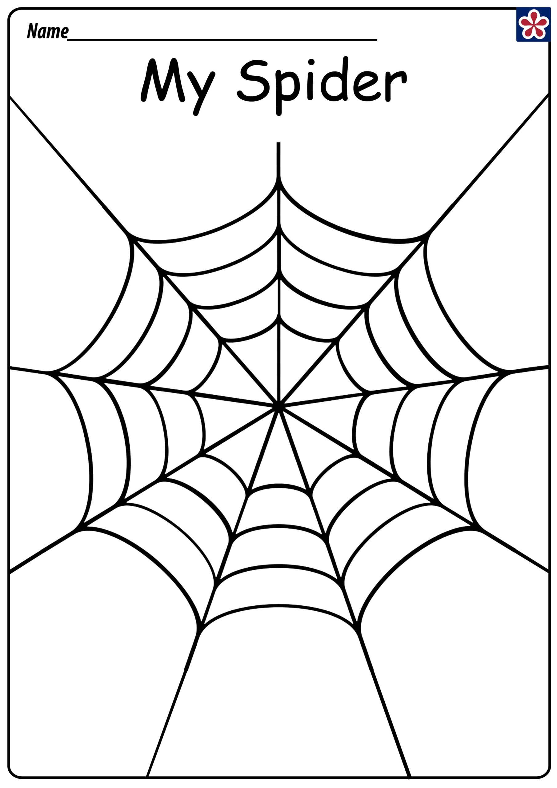 spider craft template printable