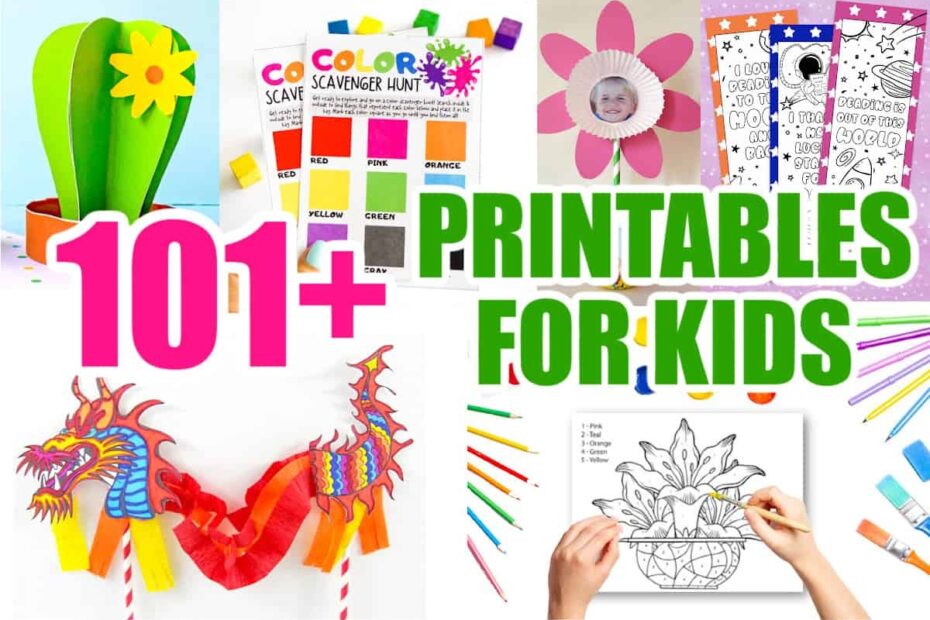 101 Free Printables For Kids Crafts Puzzles Games U0026 More
