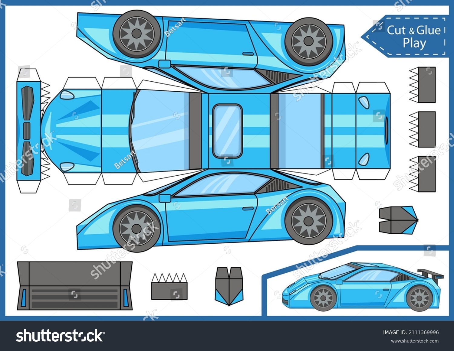 14 Thousand Paper Car Template Royalty Free Images Stock Photos U0026 Pictures Shutterstock