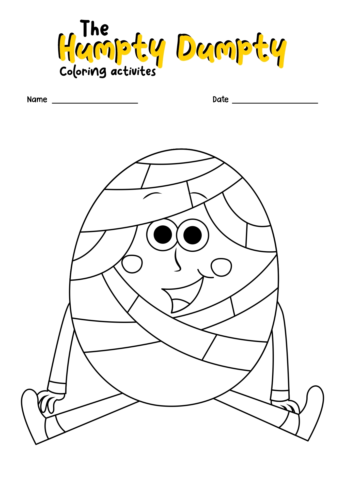 printable humpty dumpty craft template