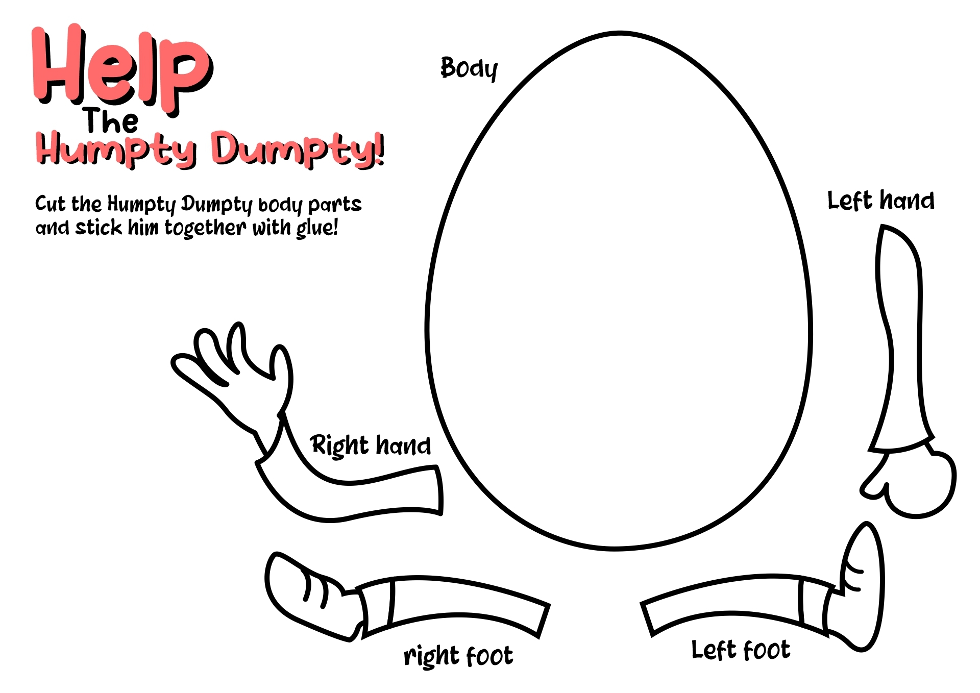 17 Worksheets Humpty Dumpty Preschool Crafts Free PDF At 