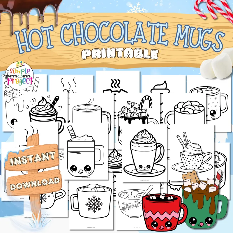 20 Easy Hot Chocolate Mug Template Hot Cocoa Mug Printable