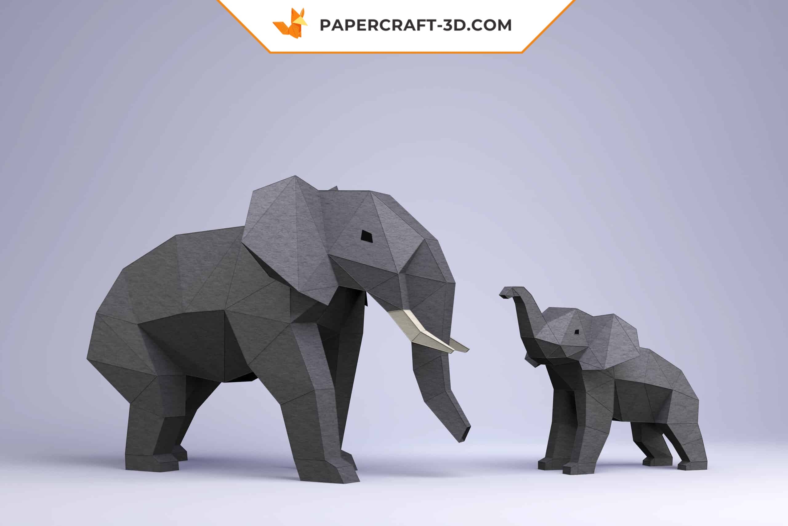 printable paper crafts baby elephant sitting templates