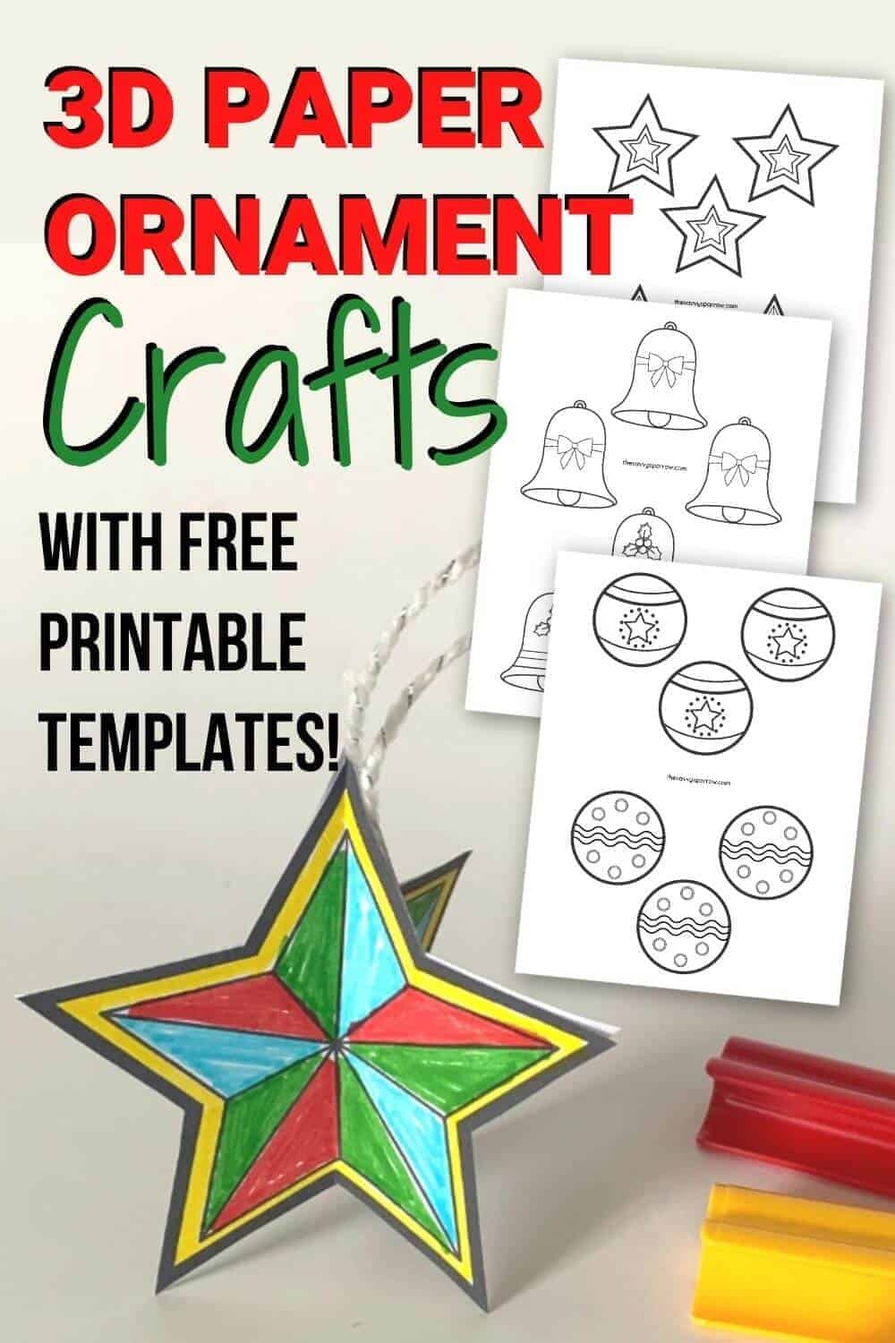 3d paper craft templates free printable christmas