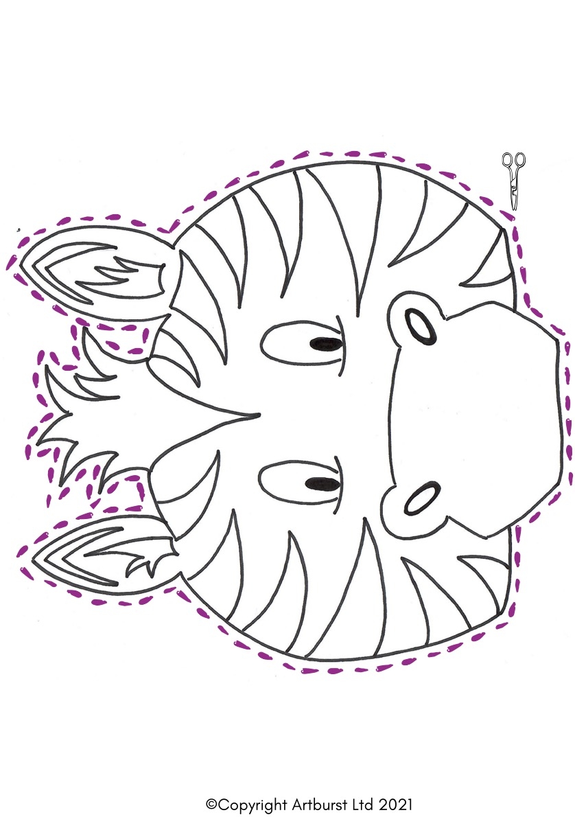 printable zebra craft template