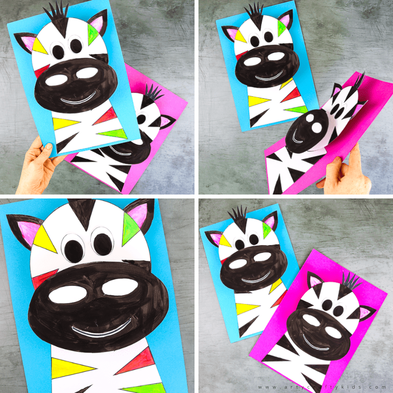 3D Paper Zebra Craft Arty Crafty Kids