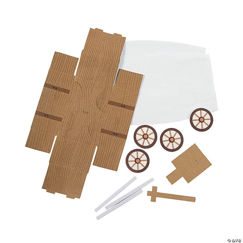 3D Western Covered Wagon Craft Kit Makes 12