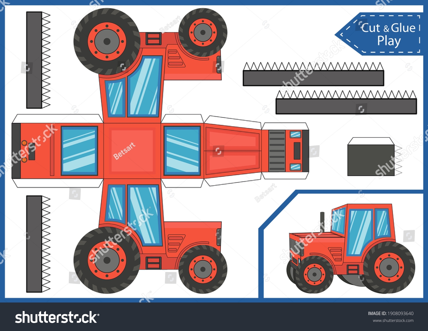 76 Cut Glue Paper Tractor Royalty Free Images Stock Photos U0026 Pictures Shutterstock
