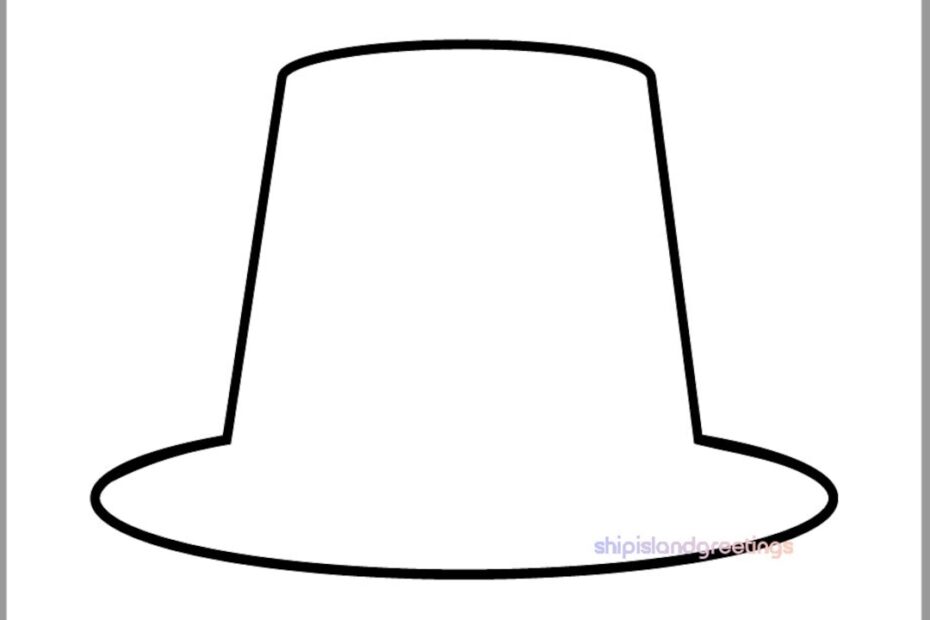 9 Inch Pilgrim Hat Template thanksgiving Crafts printable Pilgrim Cutout preschool Crafts coloring Page classroom Decor large Pilgrim Hat Etsy