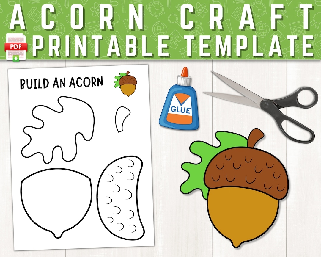 free printable acorn craft template