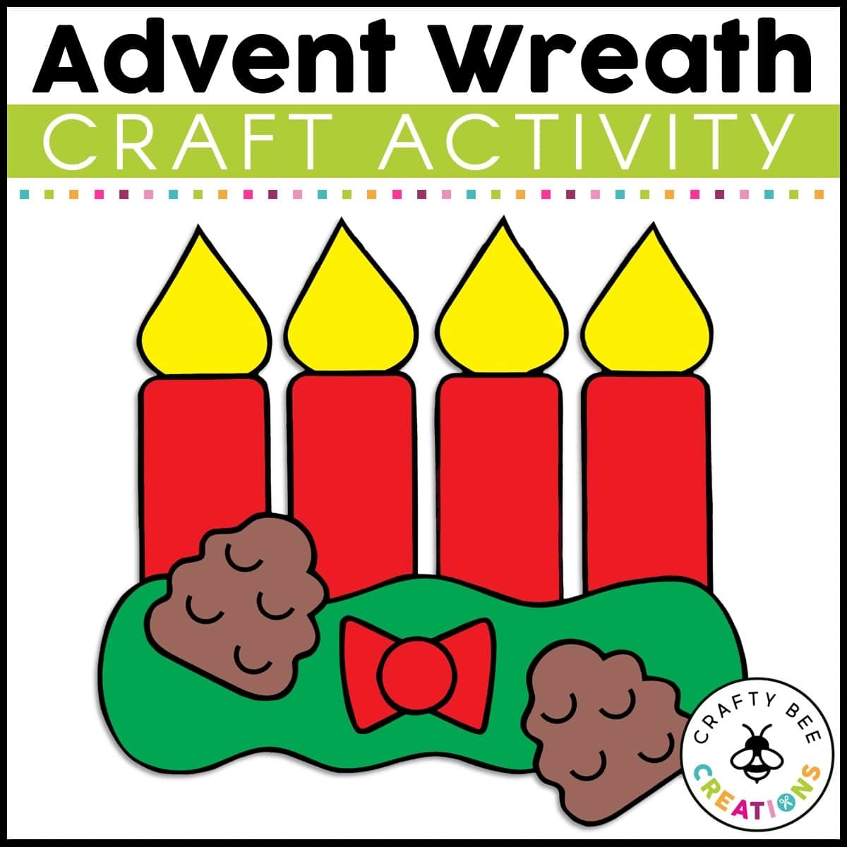 Advent Wreath Craft Activity Crafty Bee Creations