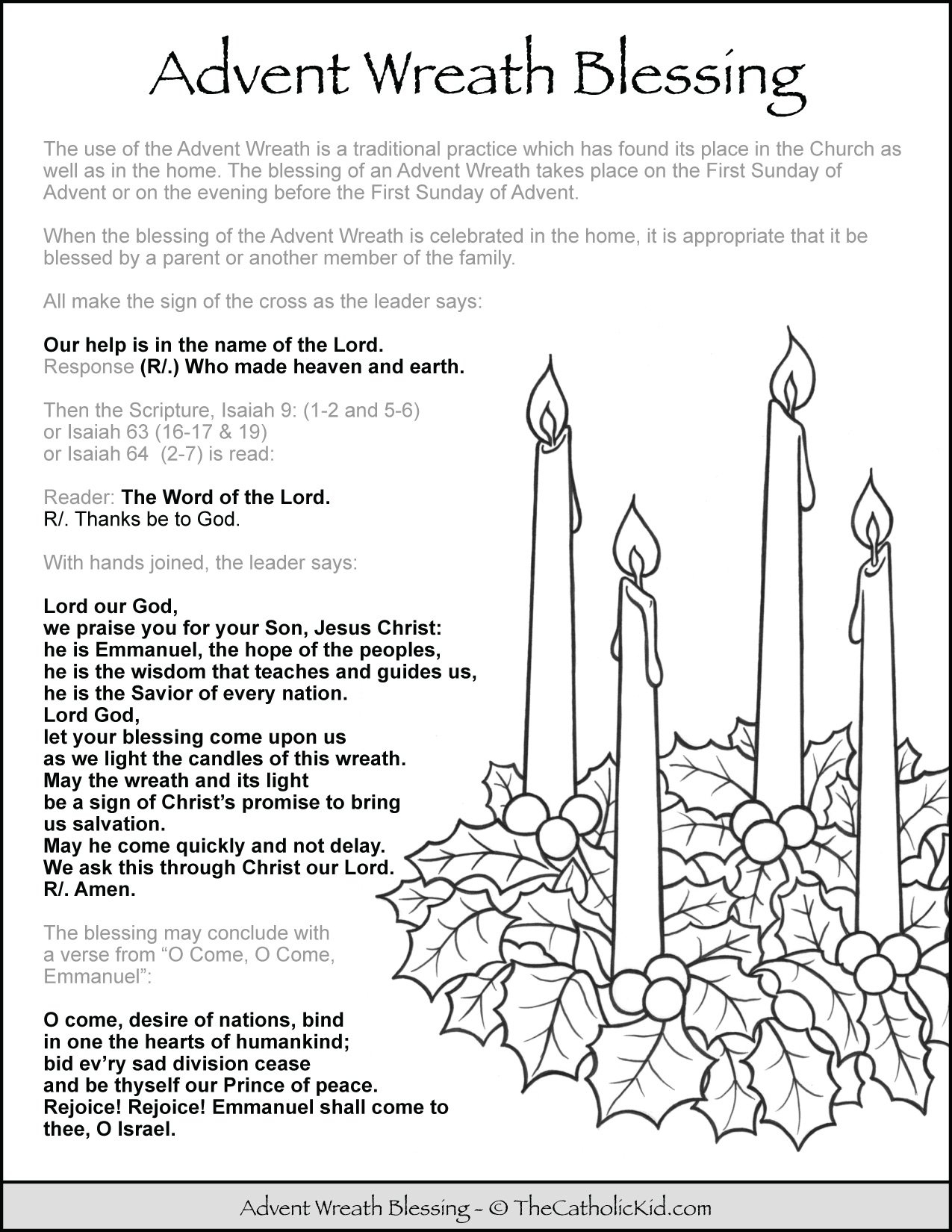 free printable advent wreath craft template