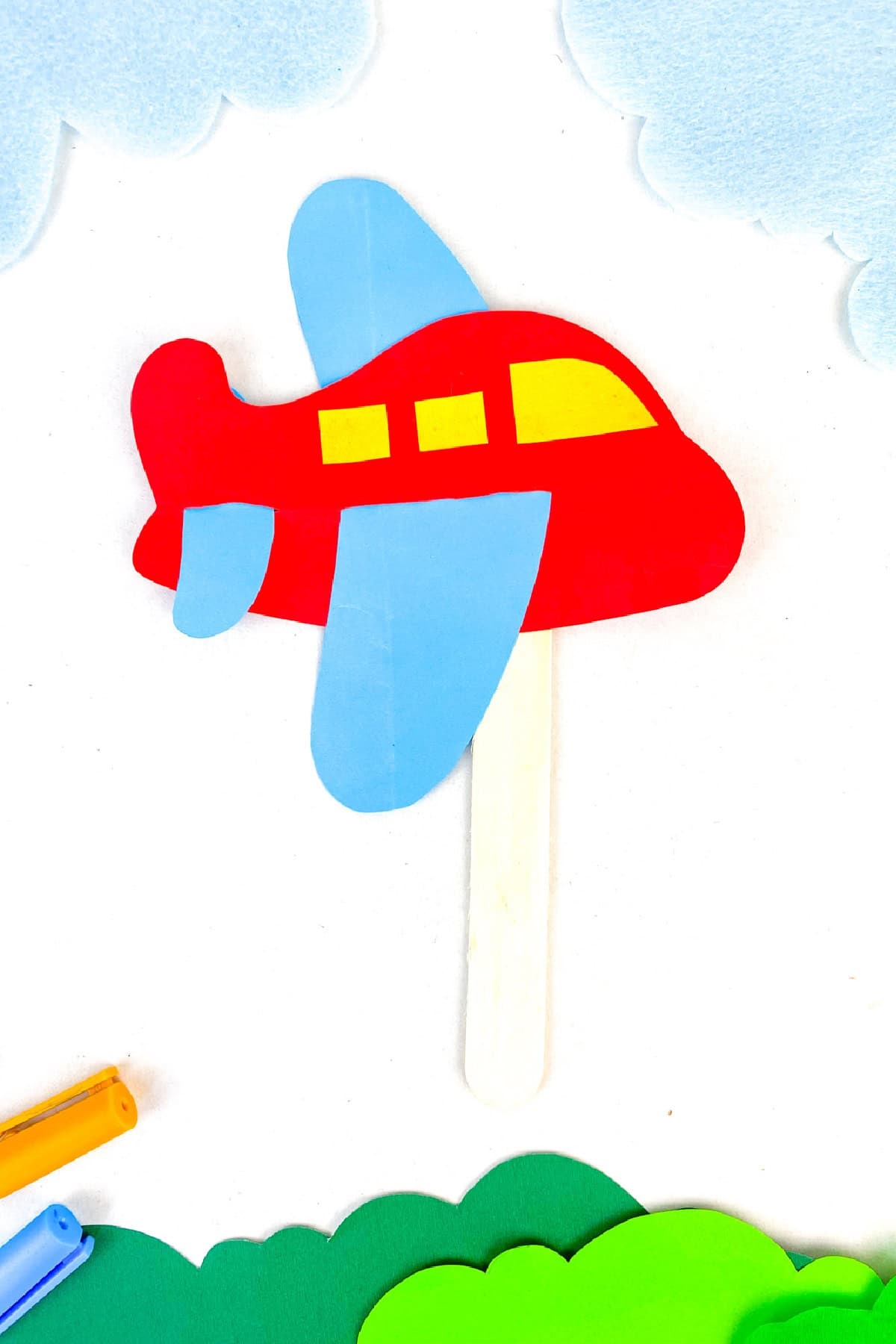 printable airplane craft template