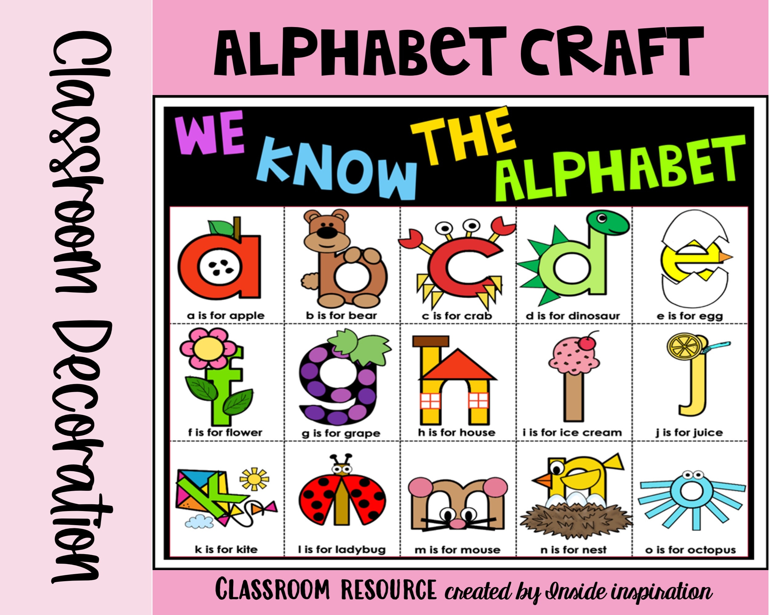 Alphabet Letter Crafts Printables Lower Case Letters A z Bulletin 