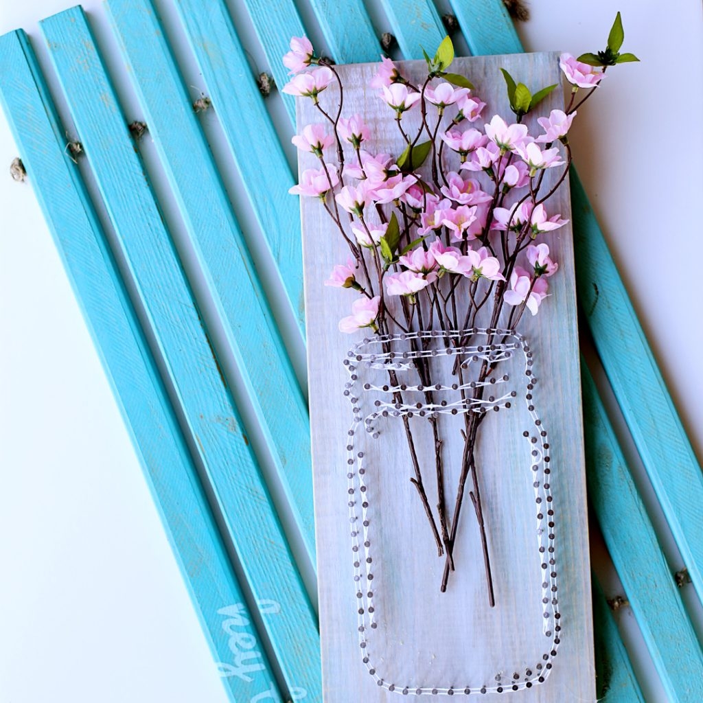 AMAZING Mason Jar String Art Mason Jar Made From String
