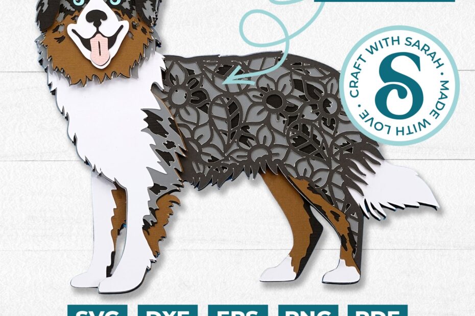 Australian Shepherd SVG Version 2 Craft With Sarah