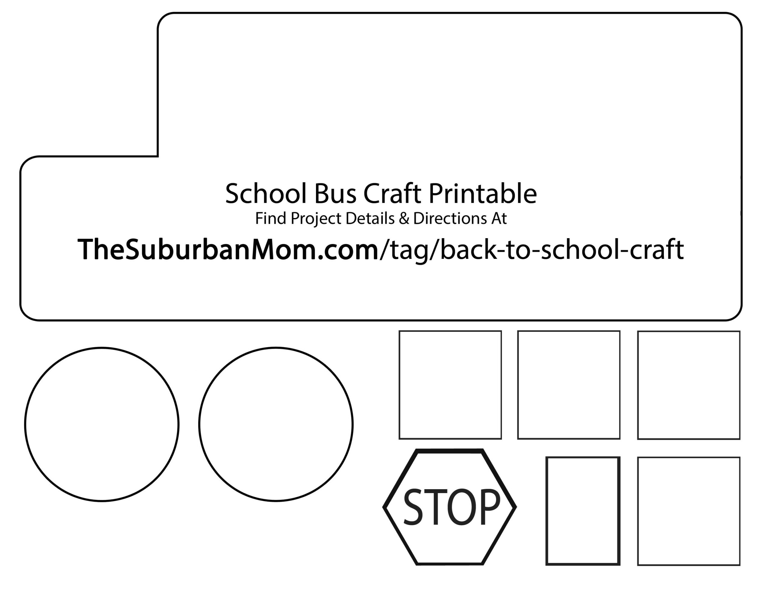 bus craft printable template