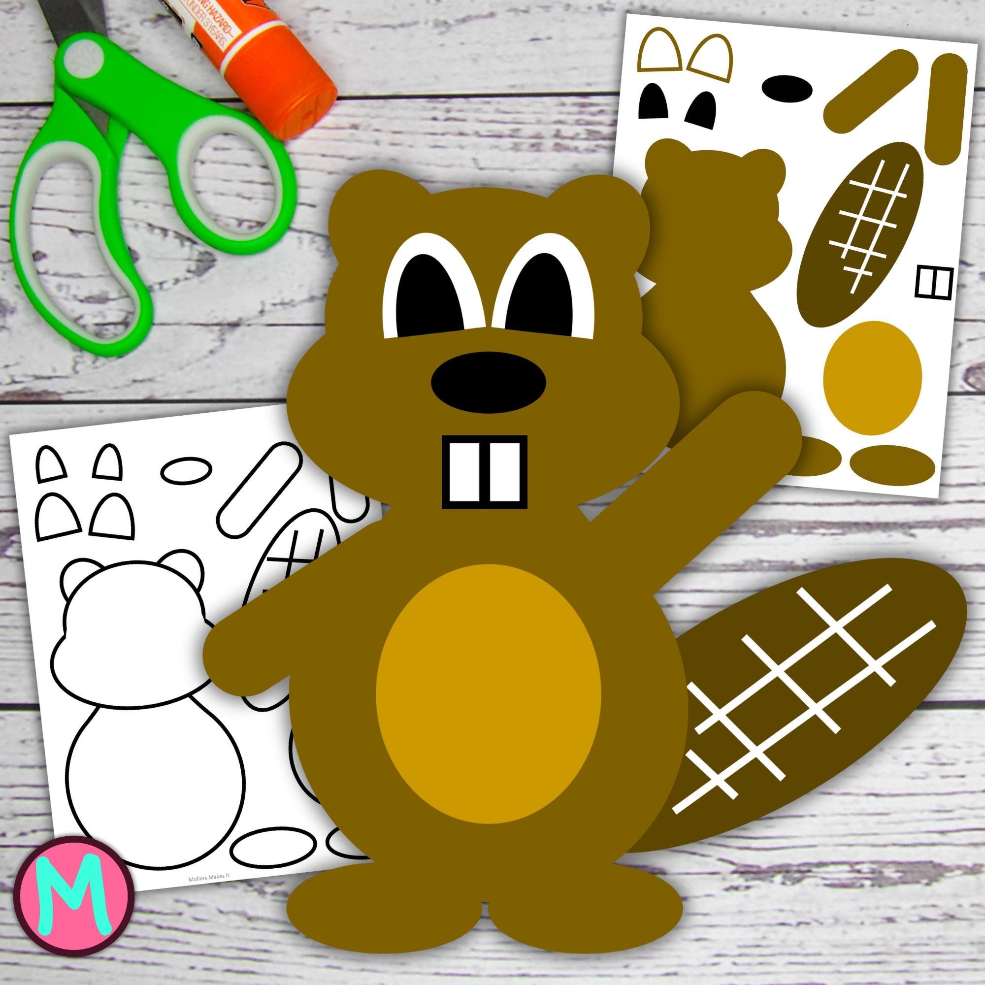 Beaver Craft Template For Preschool Simple Toddler Craft Fun Cut 