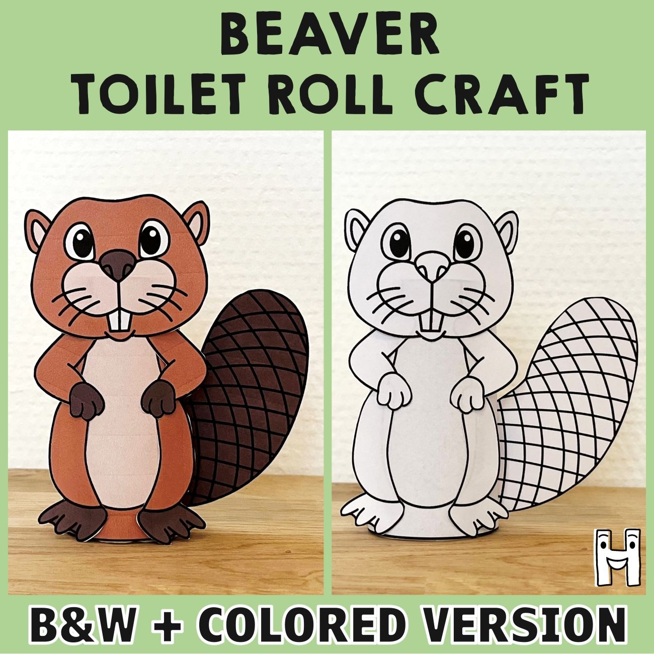 printable beaver craft template