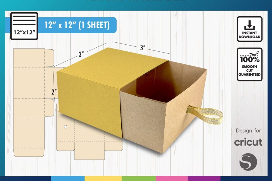 Box Template SVG Packaging Box SVG Drawer Box Sliding Box