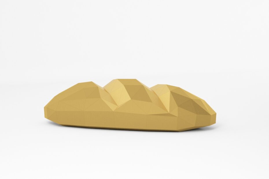 Bread Polygonal Sculpture PDF Template LACRAFTA