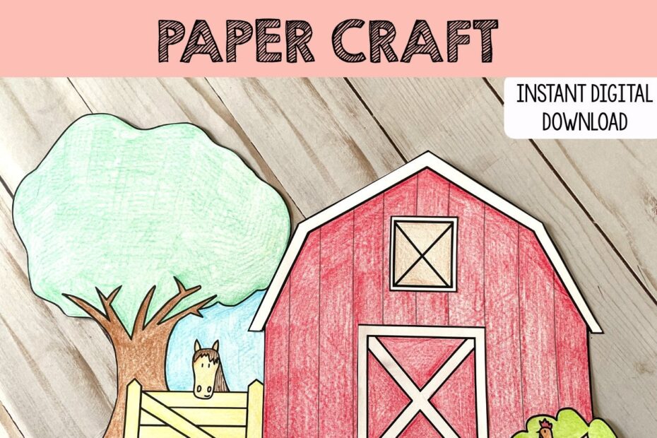 Build A Barnyard Craft printable Template Printable Kids Craft