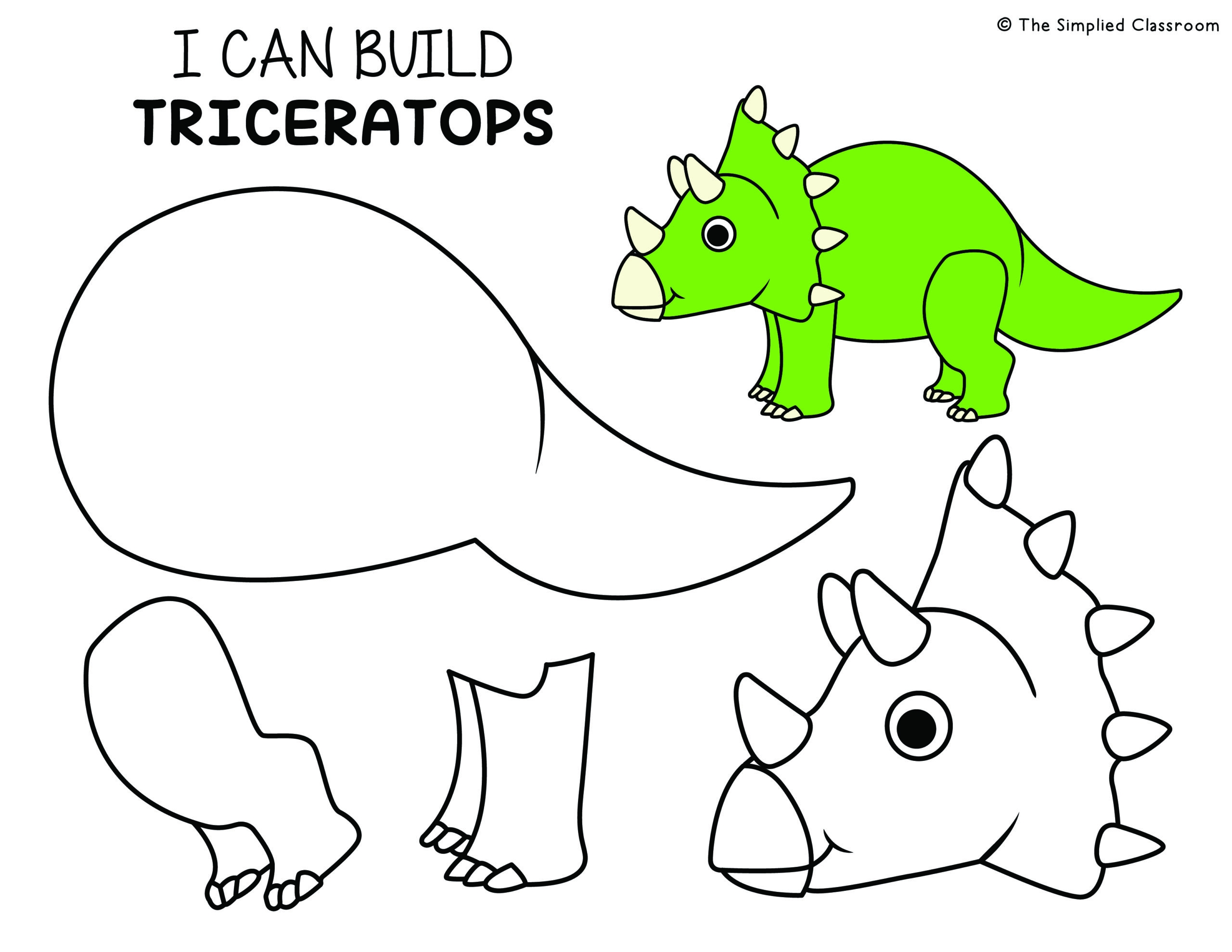 dinosaur template printable craft