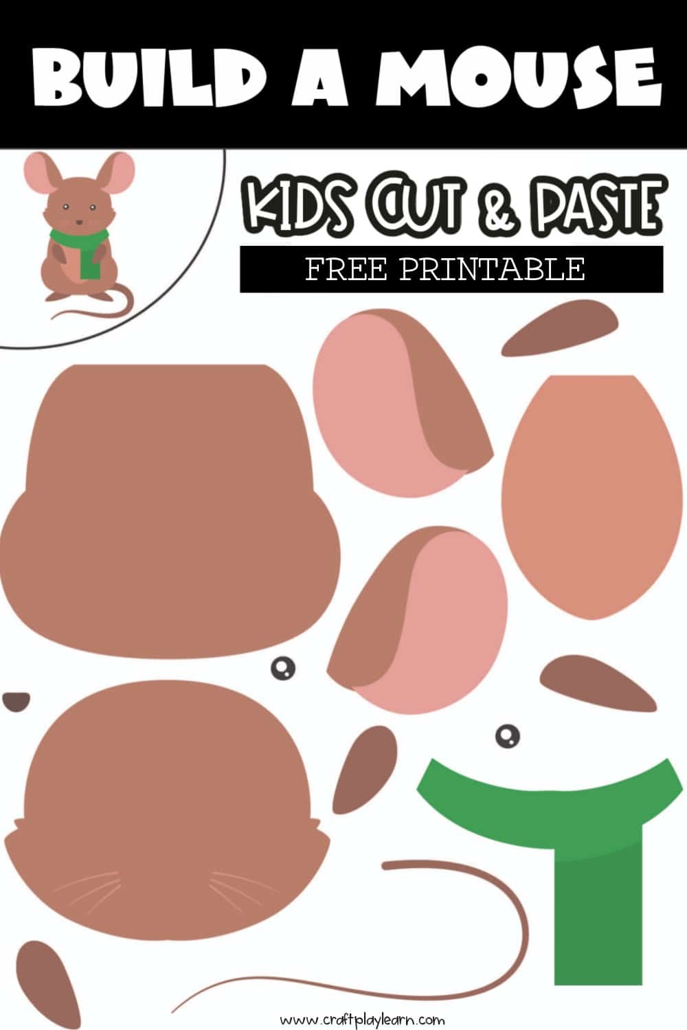 Build A Mouse Craft Cut And Paste Craft Play Learn
