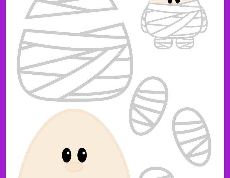 Build A Mummy Free Printable Halloween Paper Craft For Kids