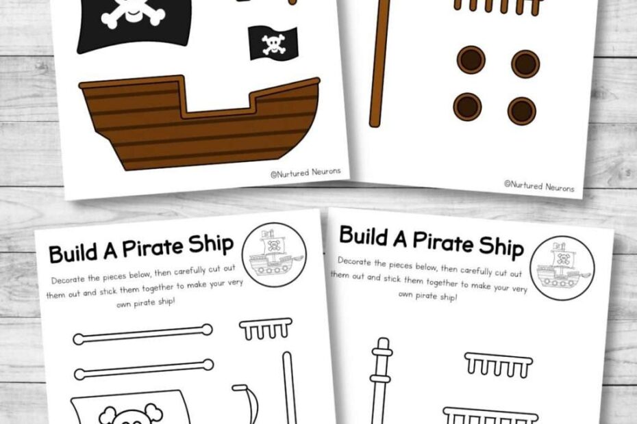 Build A Pirate Ship Craft Printable Paper Templates Nurtured Neurons