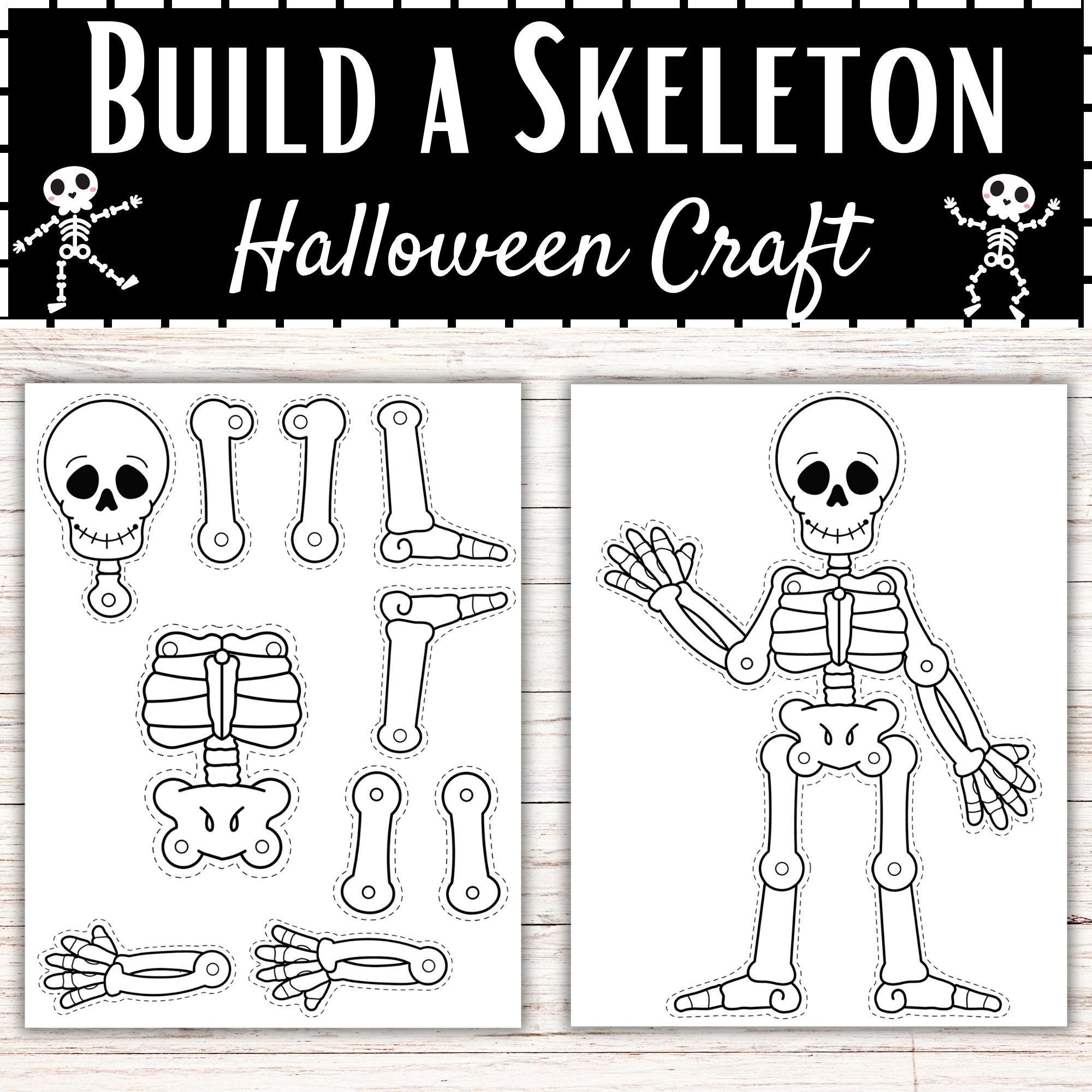 Build A Skeleton Cinco De Mayo Crafts Create A Skull Halloween Scissor Practice Skills Made By Teachers