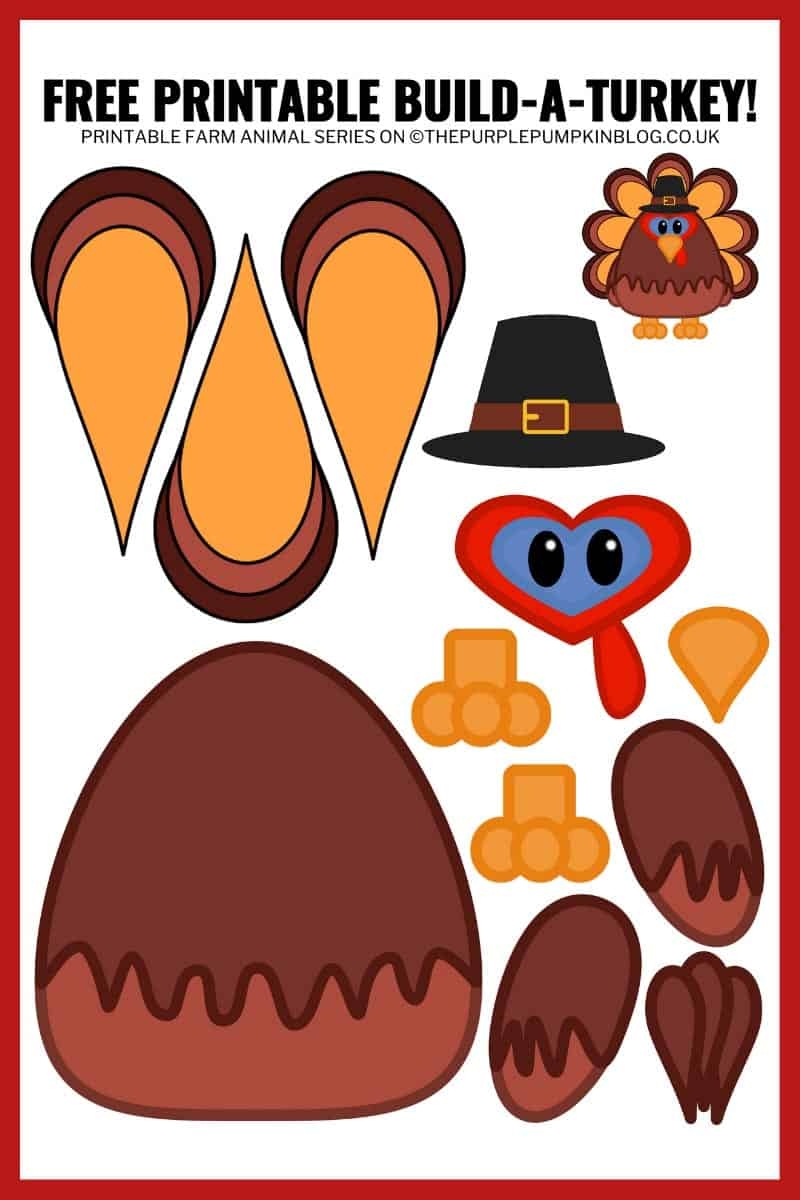 turkey craft template paper plate printable